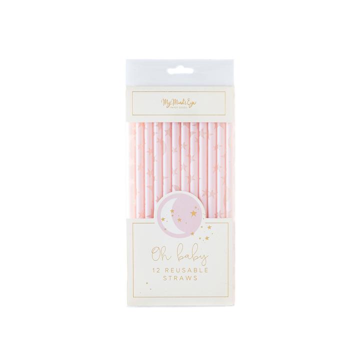 BABY PINK REUSABLE STRAWS