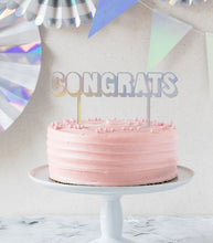 Load image into Gallery viewer, CONGRATS ACRYLIC CAKE TOPPER
