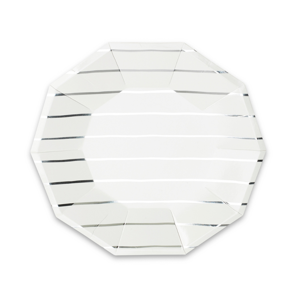 SILVER FRENCHIE STRIPE SMALL PLATES