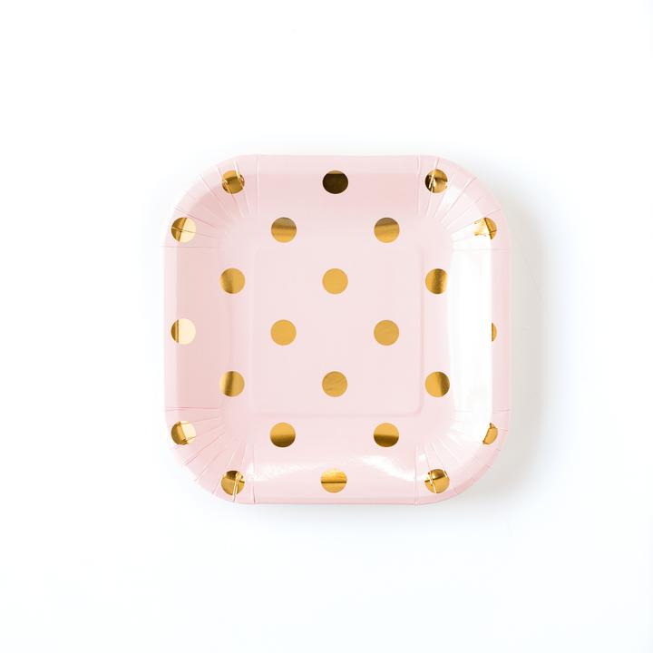 BLUSH POLKA DOTS PLATES