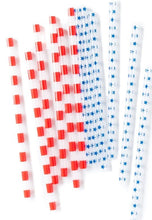 Load image into Gallery viewer, RED STRIPES AND BLUE STARS STRAWS
