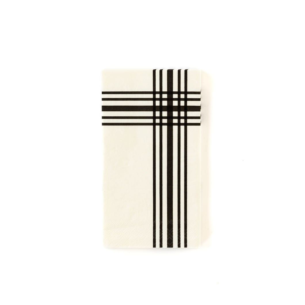 GINGHAM CREAM GUEST NAPKINS